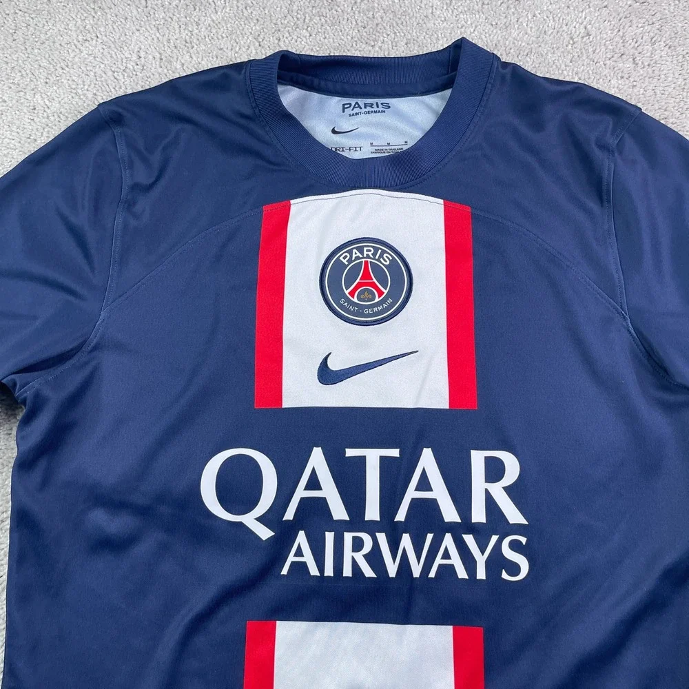 Paris Saint Germain Mbappe Jersey Mens Medium Blue Nike Dri Fit Soccer Futbol